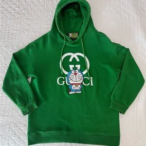 Doraemon x Gucci Green Hoodie